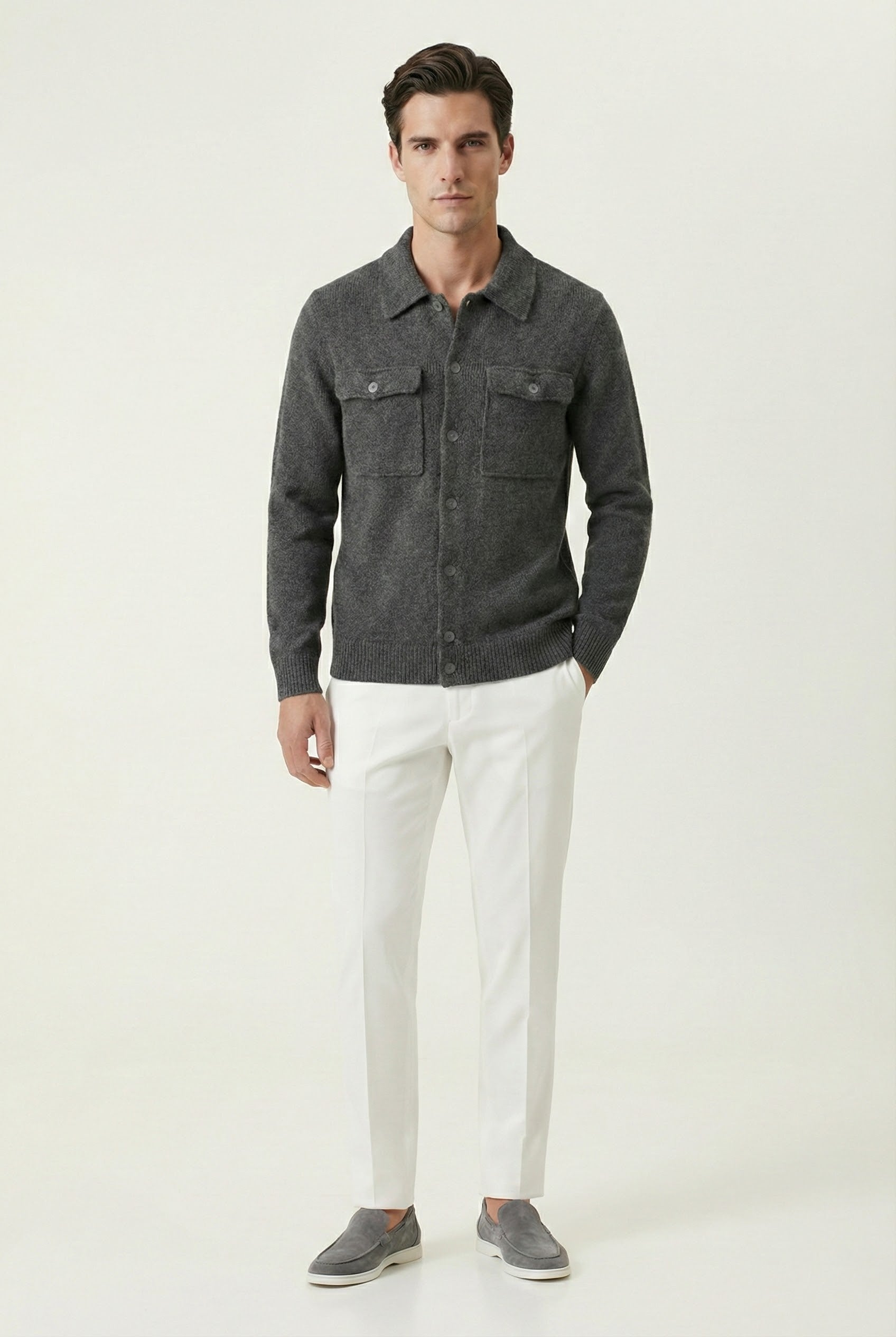 SANTIO GREY CITY KNIT VEST