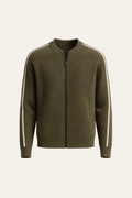 espyral Cashmere Zip Knit Olive