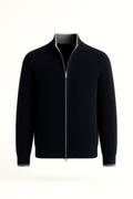 Leonardo Zip Cardigan Navy