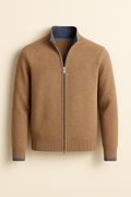 Leonardo Zip Cardigan Beige