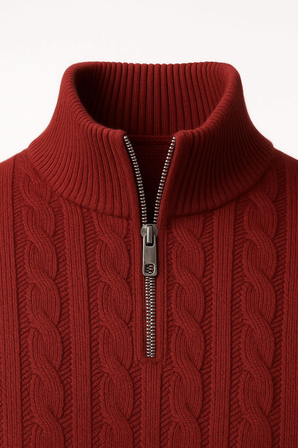 Sero Zip Knit Burgundy