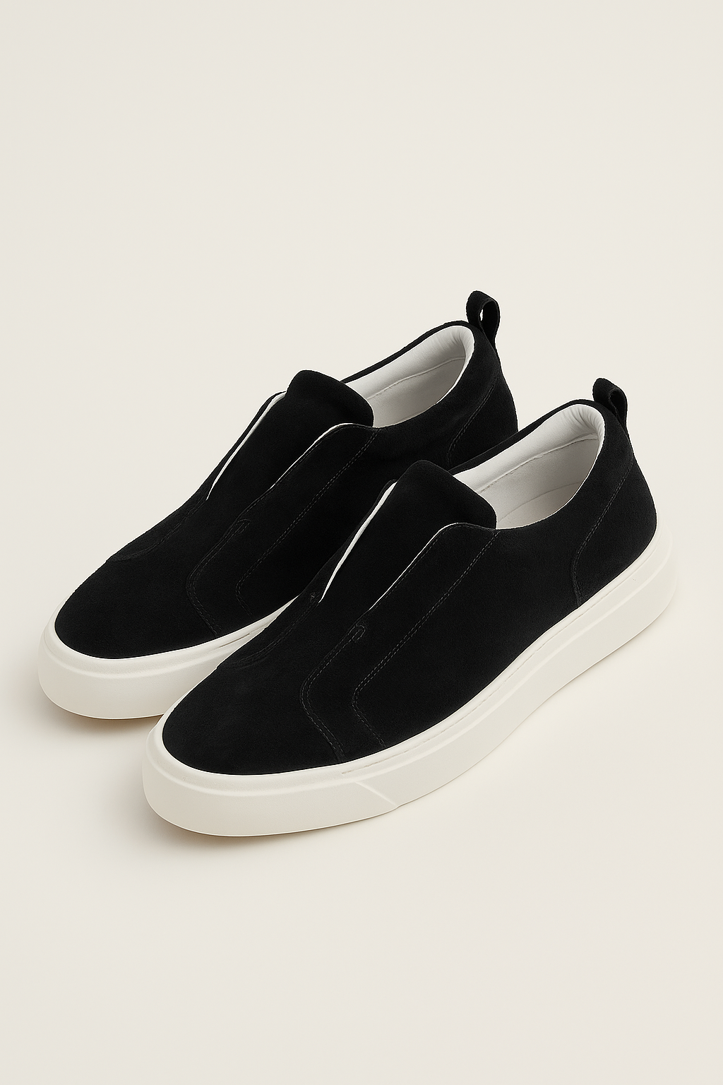 espyrali Suede Slip-On Black