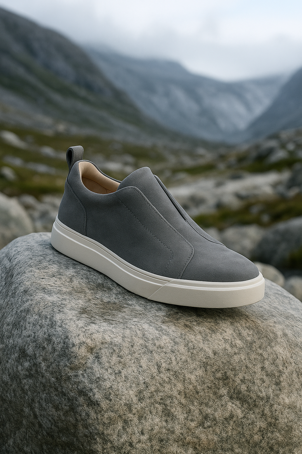 espyrali Suede Slip-On Grey