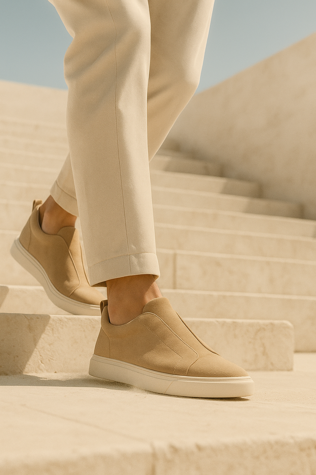 espyrali Suede Slip-On Beige