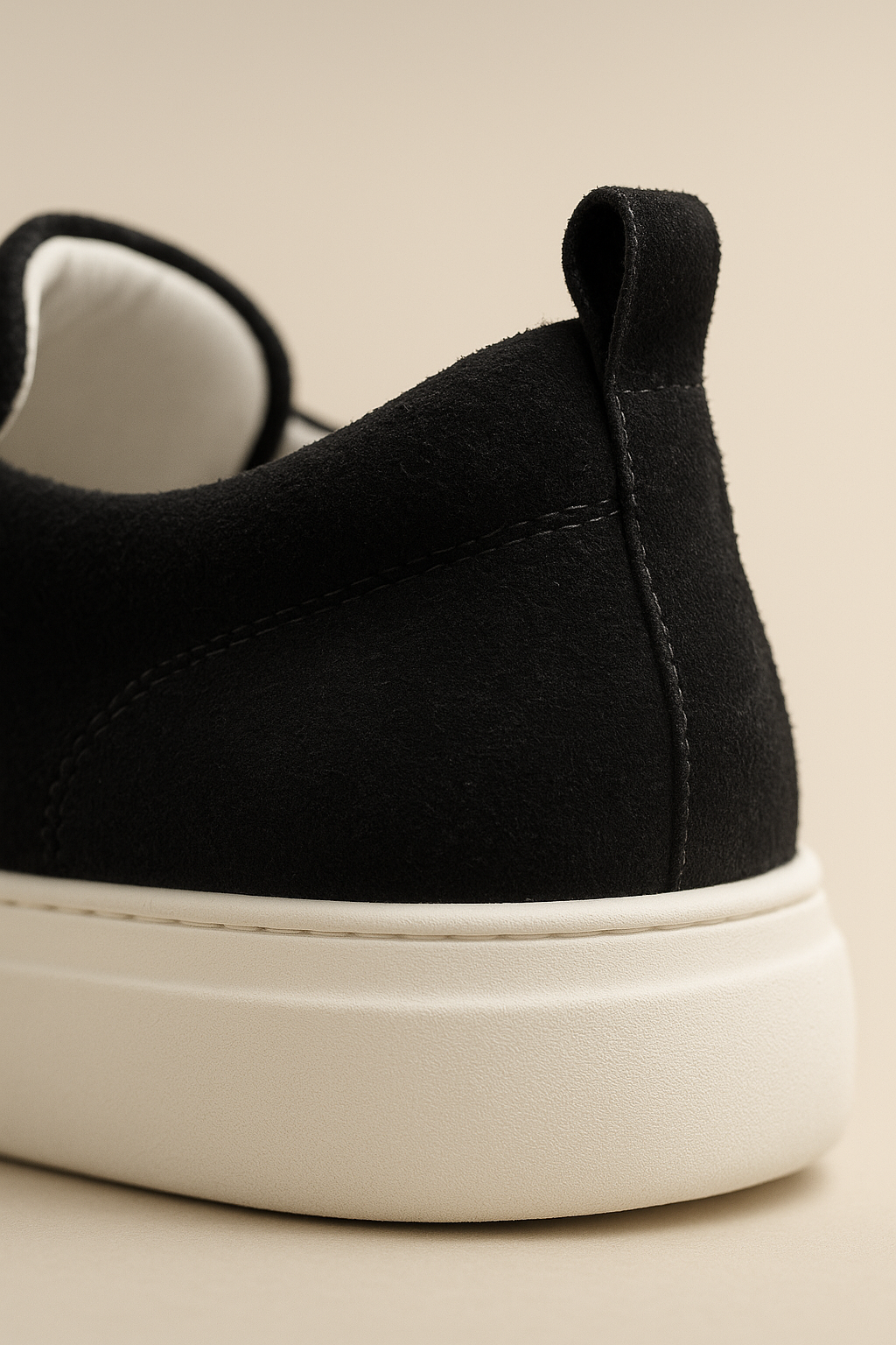 espyrali Suede Slip-On Black