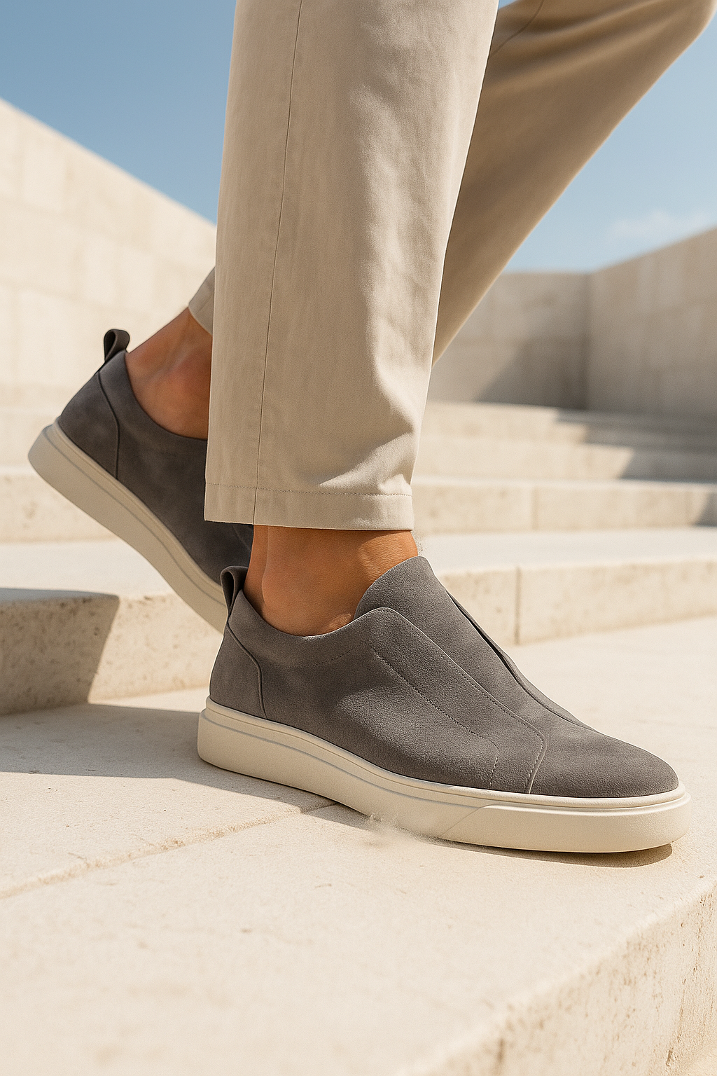 espyrali Suede Slip-On Grey
