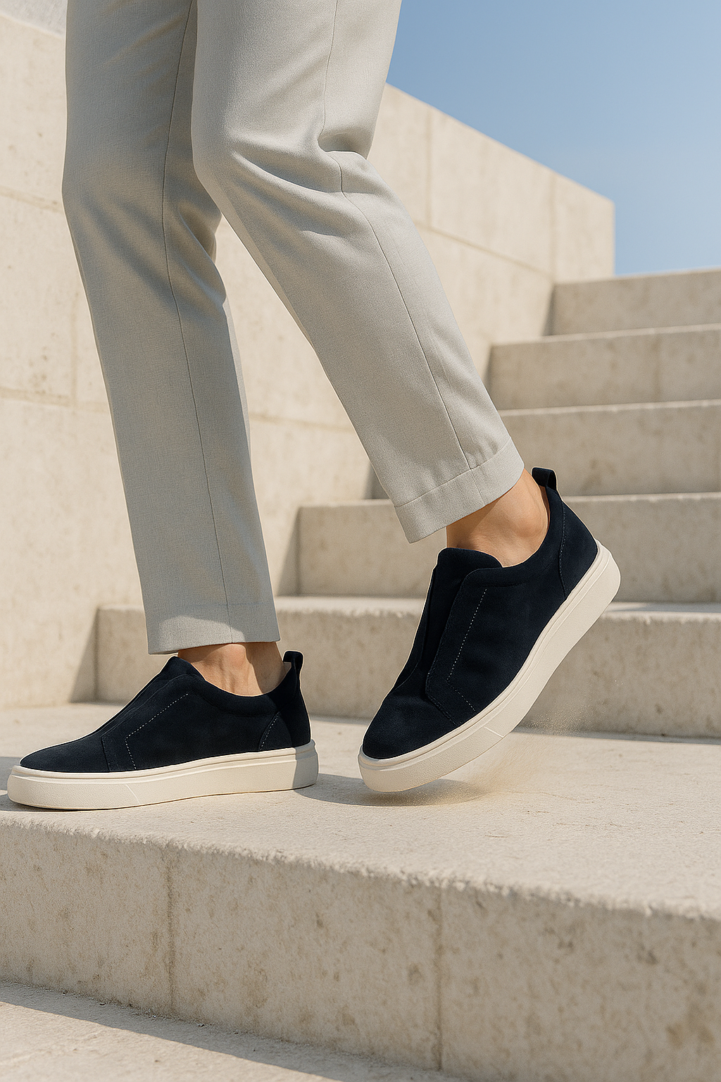 espyrali Suede Slip-On Black
