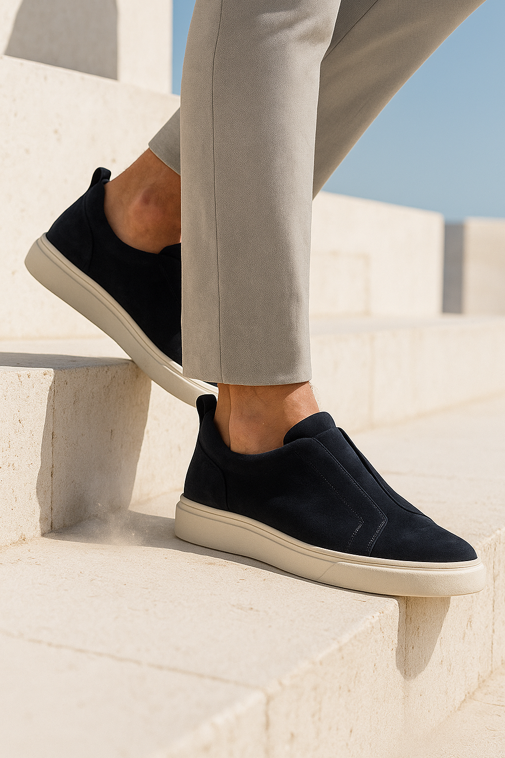 espyrali Suede Slip-On Navy