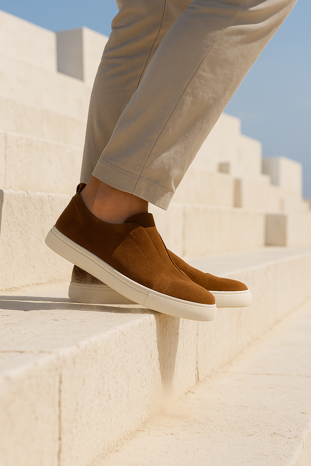 espyrali Suede Slip-On Brown