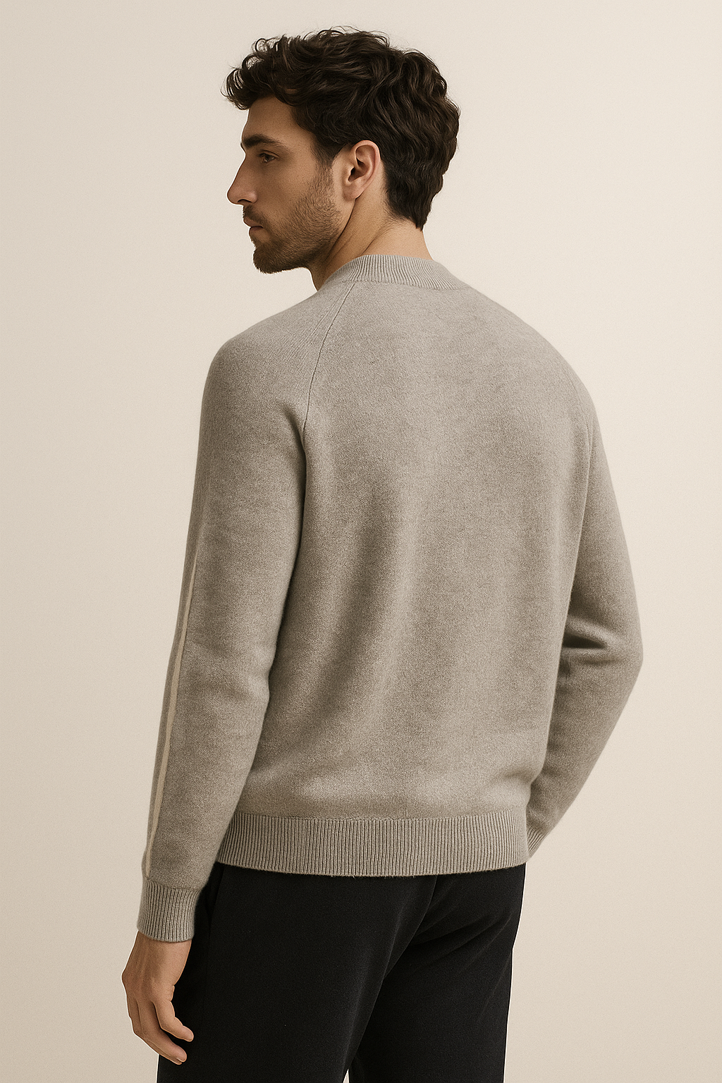 espyral Cashmere Zip Knit Grey