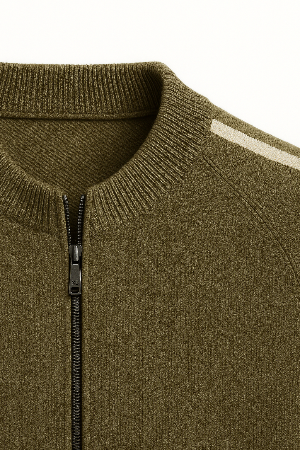 espyral Cashmere Zip Knit Olive