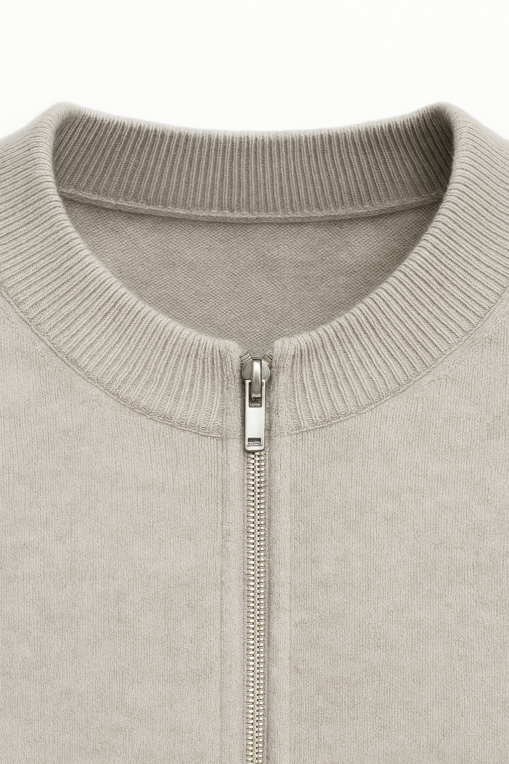 espyral Cashmere Zip Knit Grey