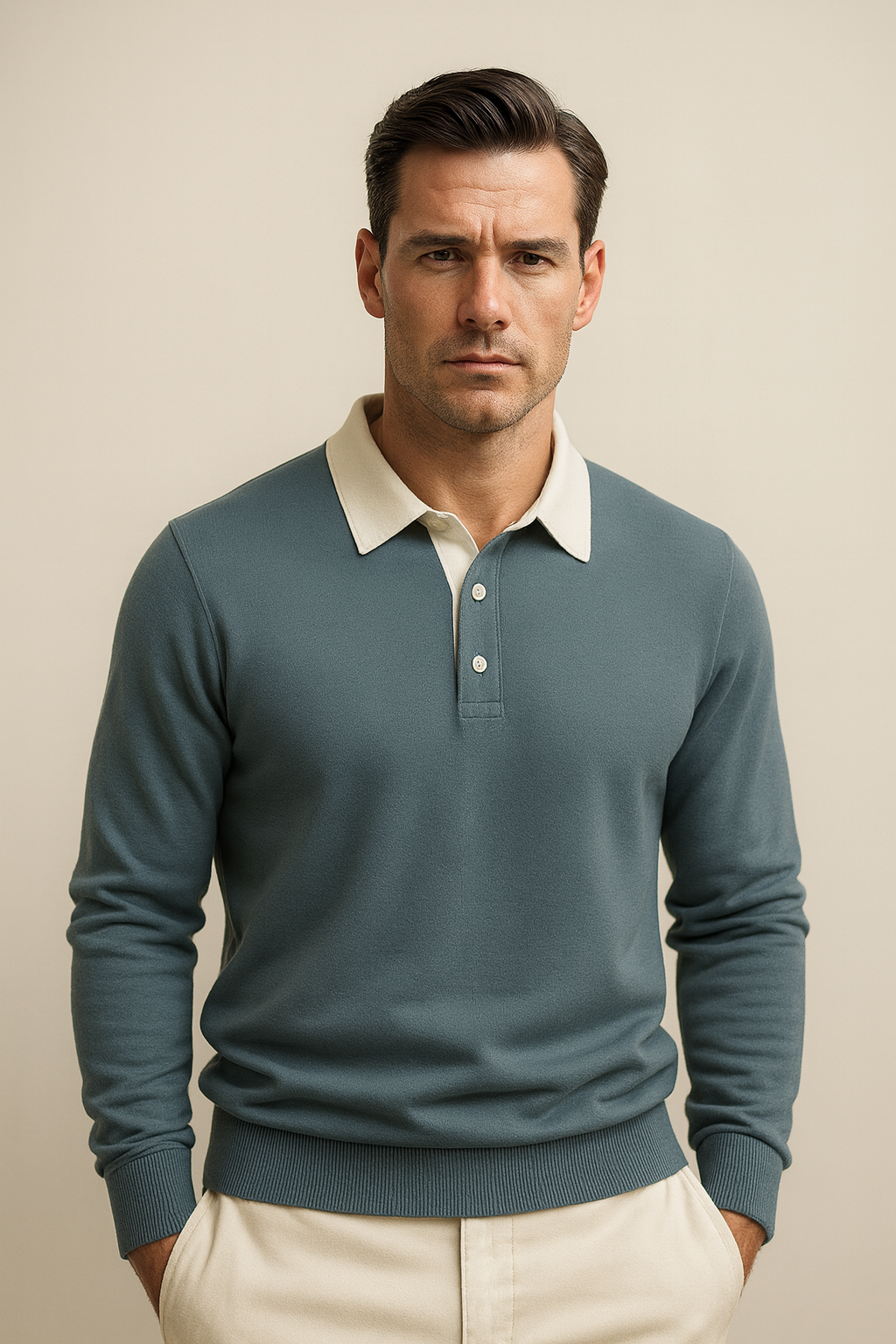 Polo Knit Cyan