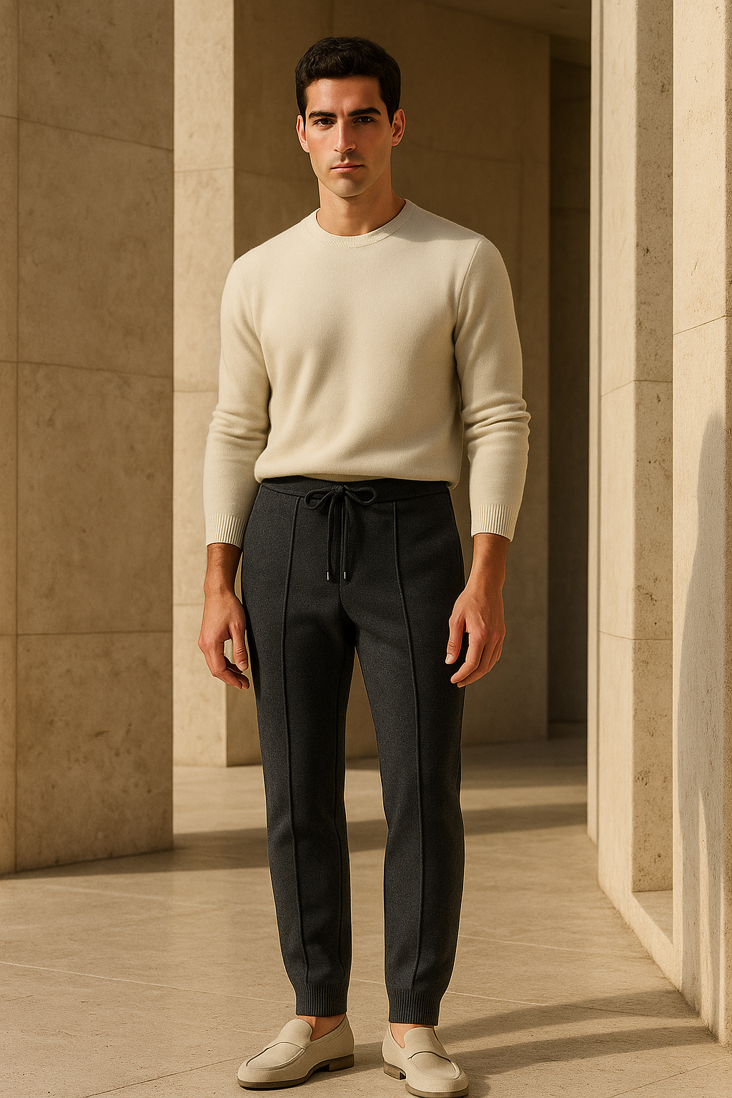 Sartore Cashmere Trousers Dark Grey