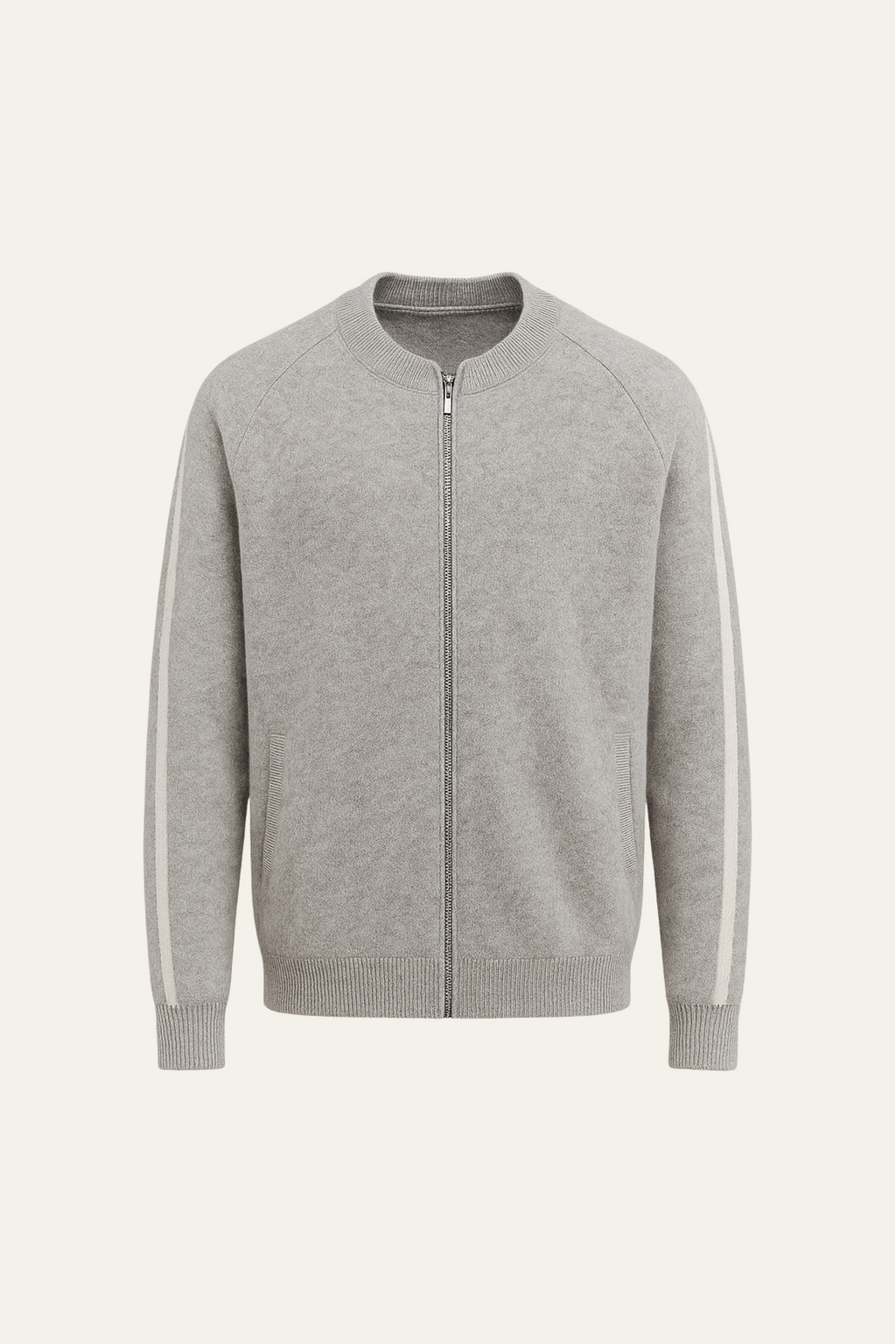 espyral Cashmere Zip Knit Grey