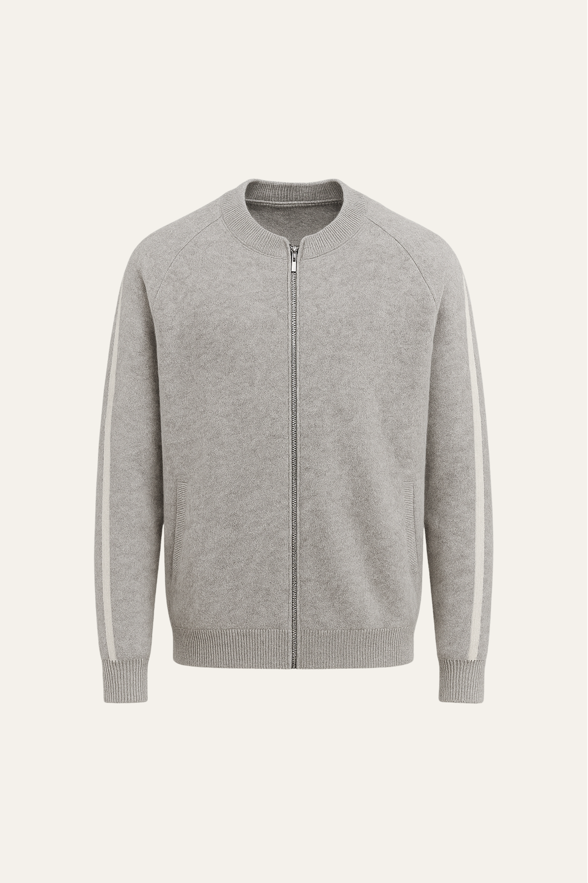 espyral Cashmere Zip Knit Grey