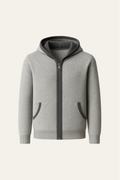 COMO HOODED CARDIGAN GREY