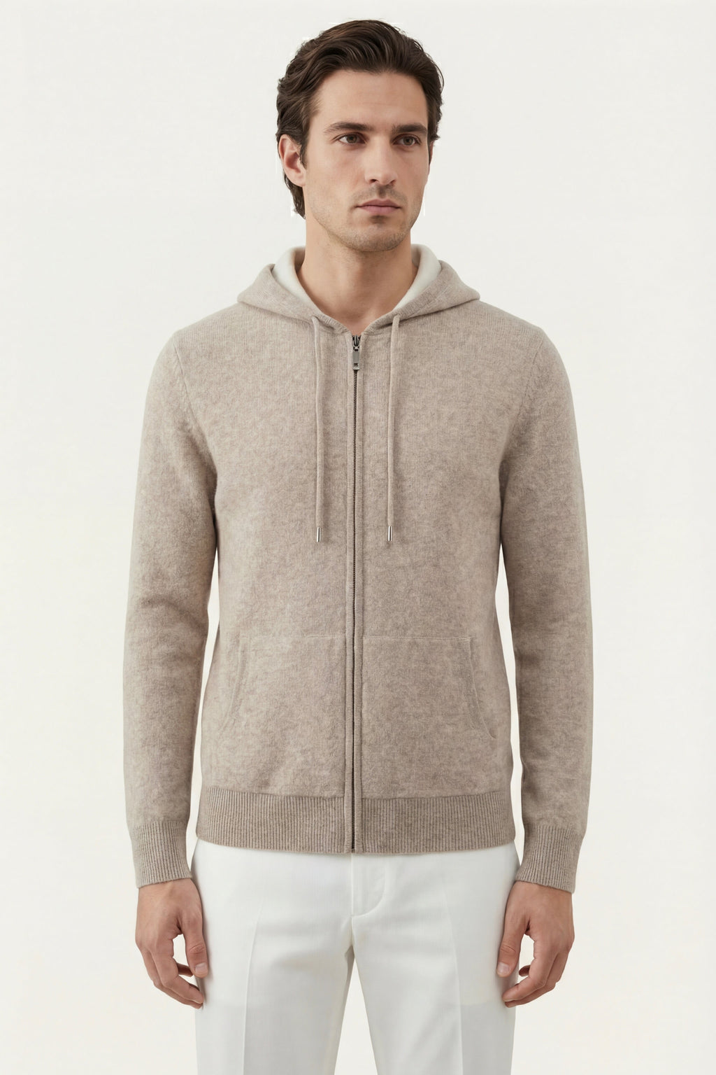 Santo Zipper Vest Beige
