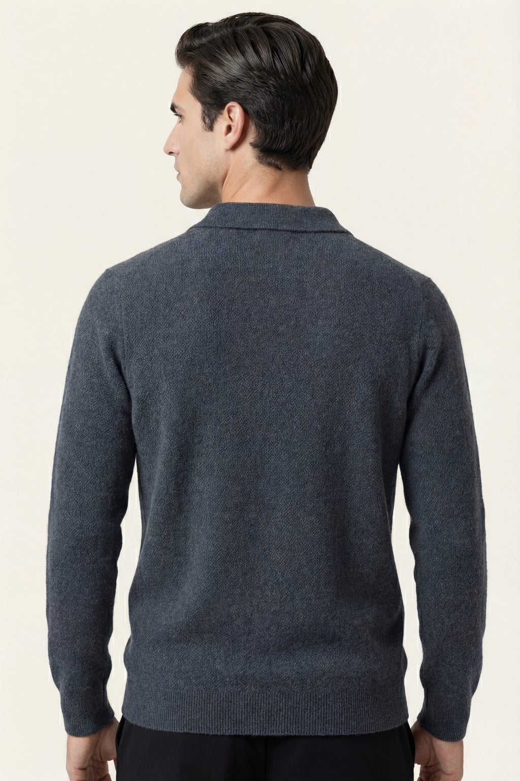 Ario Long Sleeve Polo Grey