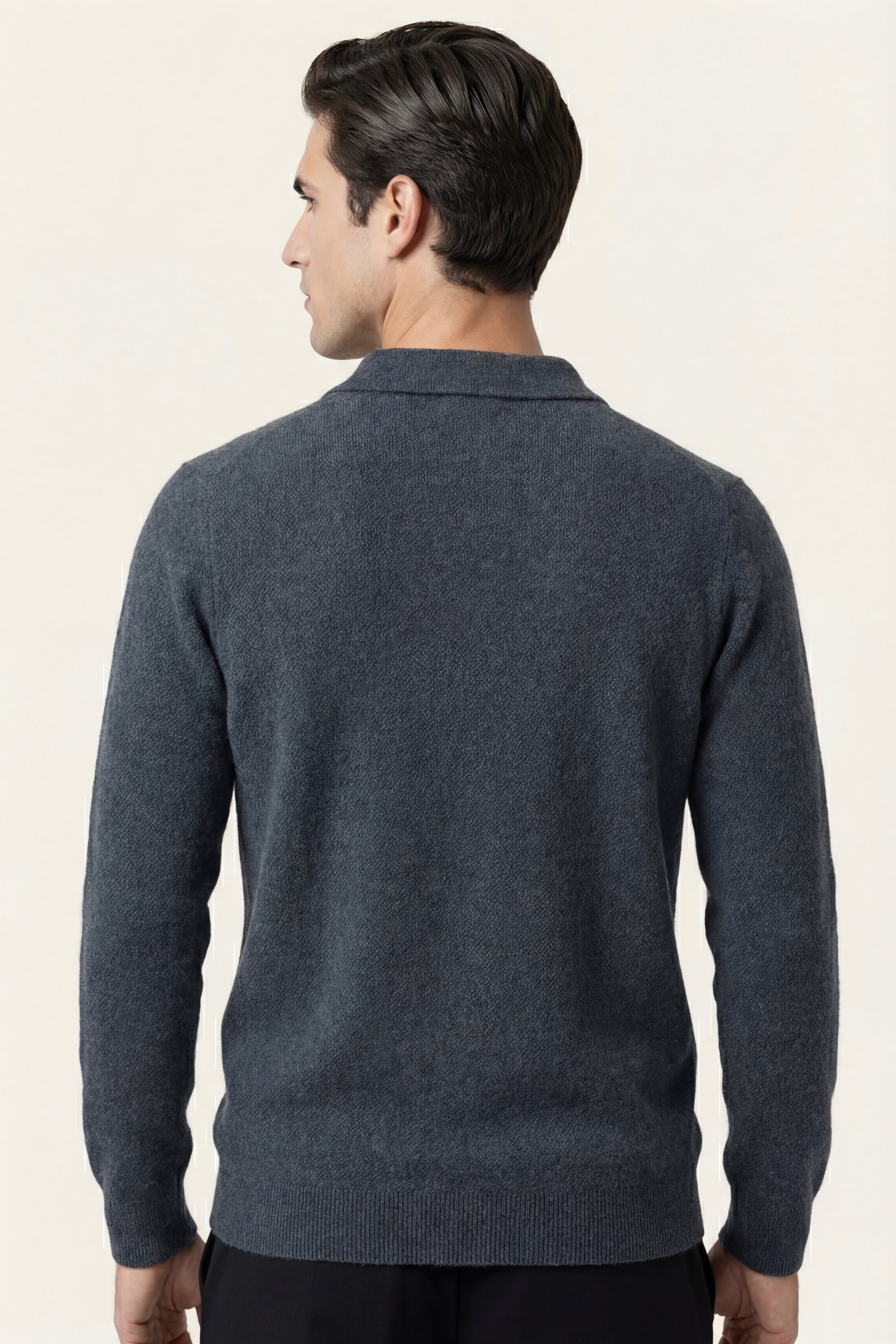 Ario Long Sleeve Polo Grey
