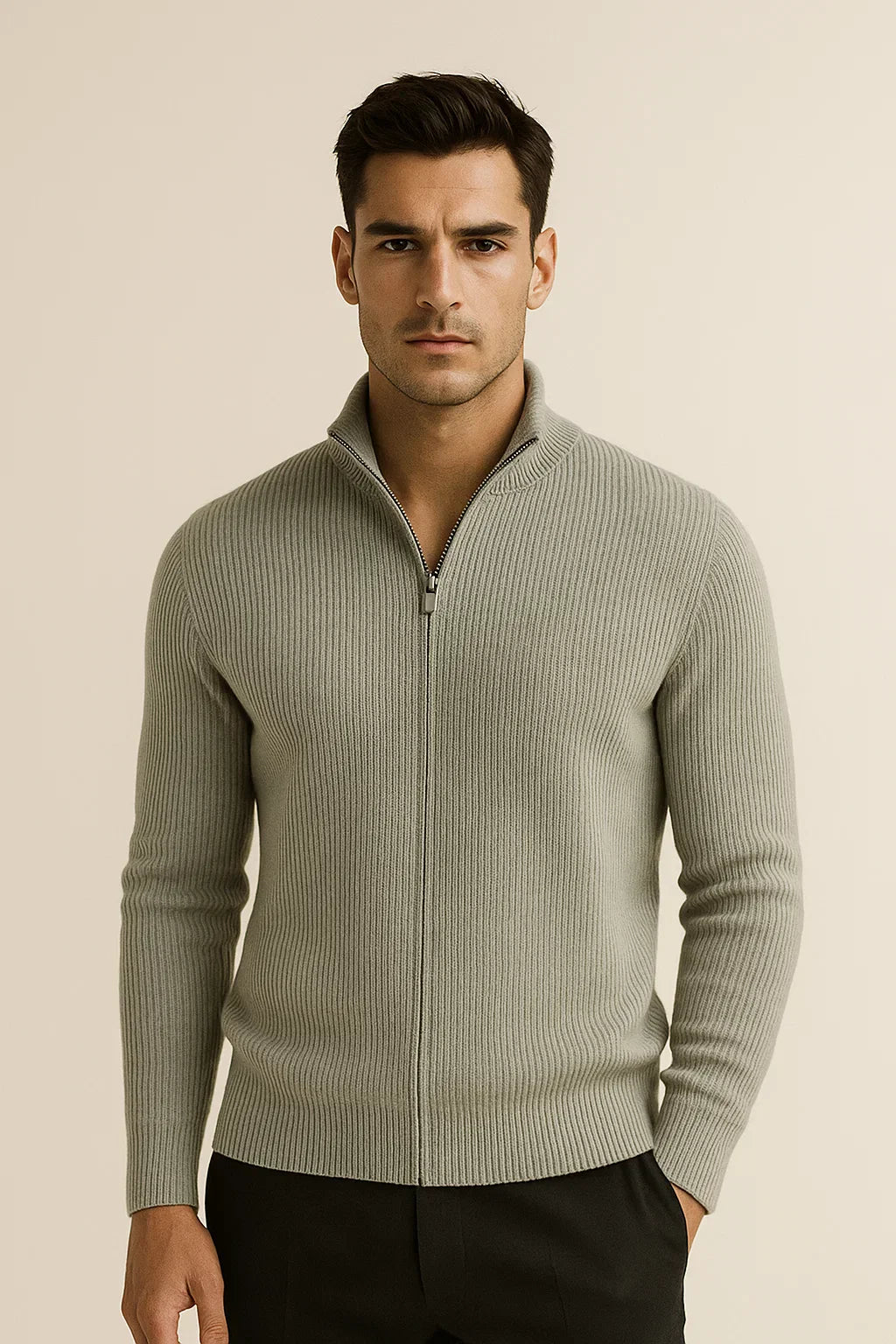 Nobile Cashmere Cardigan Grey Green