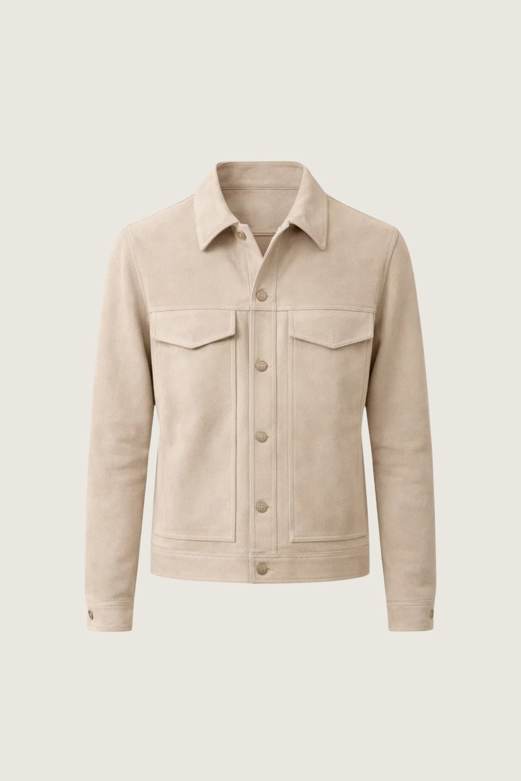 beige light suede jacket
