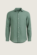 capri linen shirt green