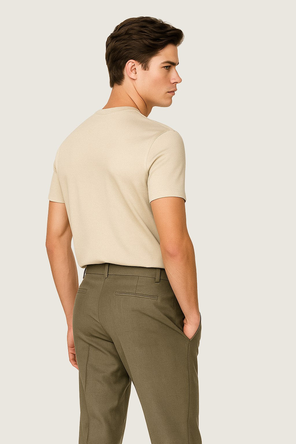 cream-premium-cotton-t-shirt 2
