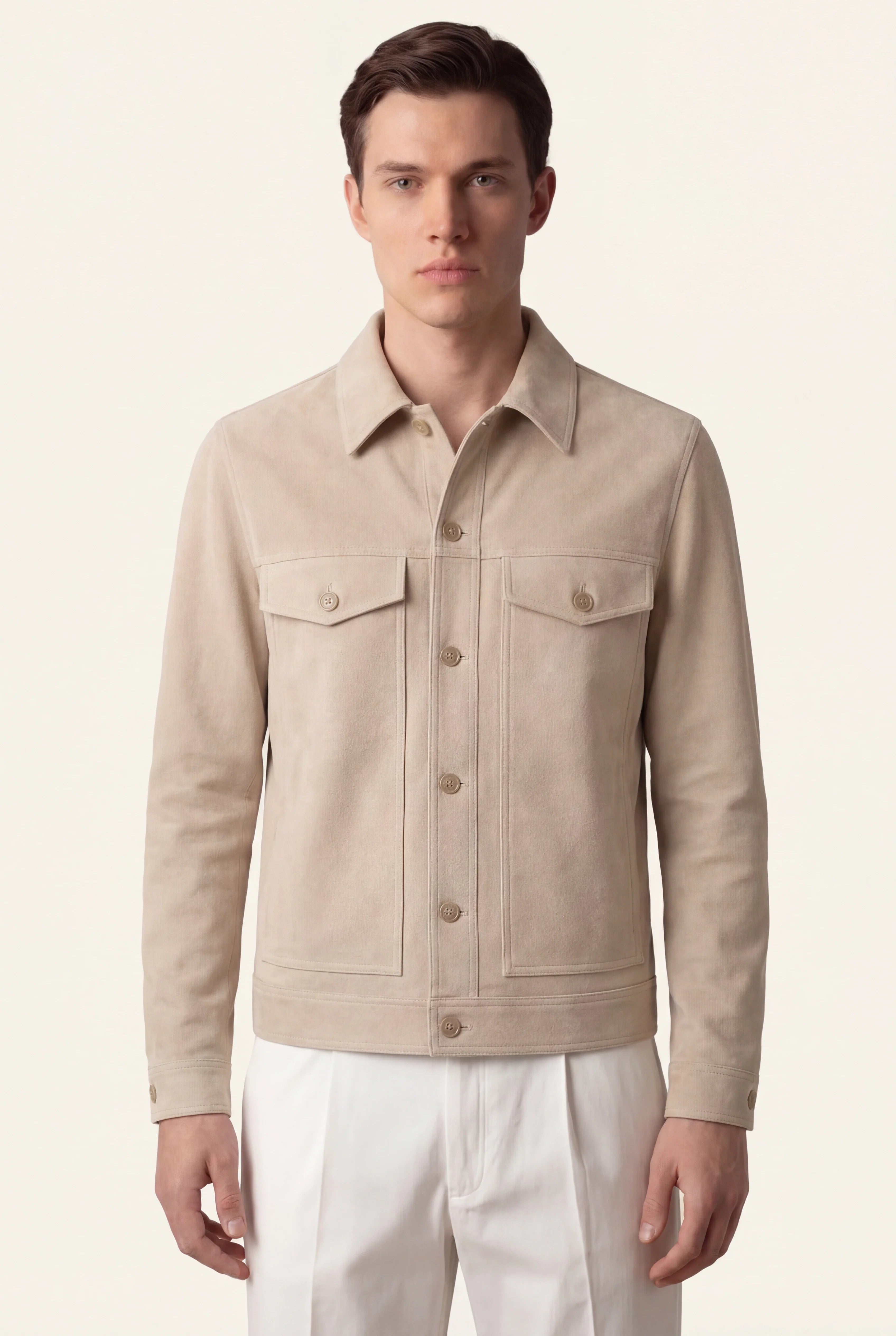 Beige Light Suede Jacket
