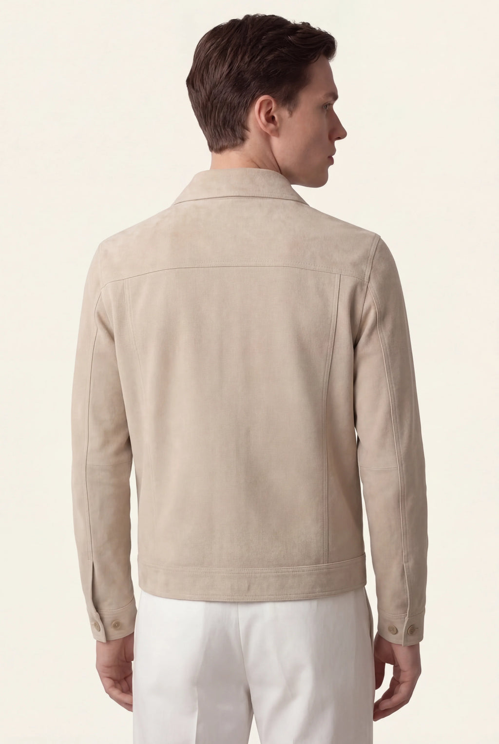 Light Beige Suede Jacket