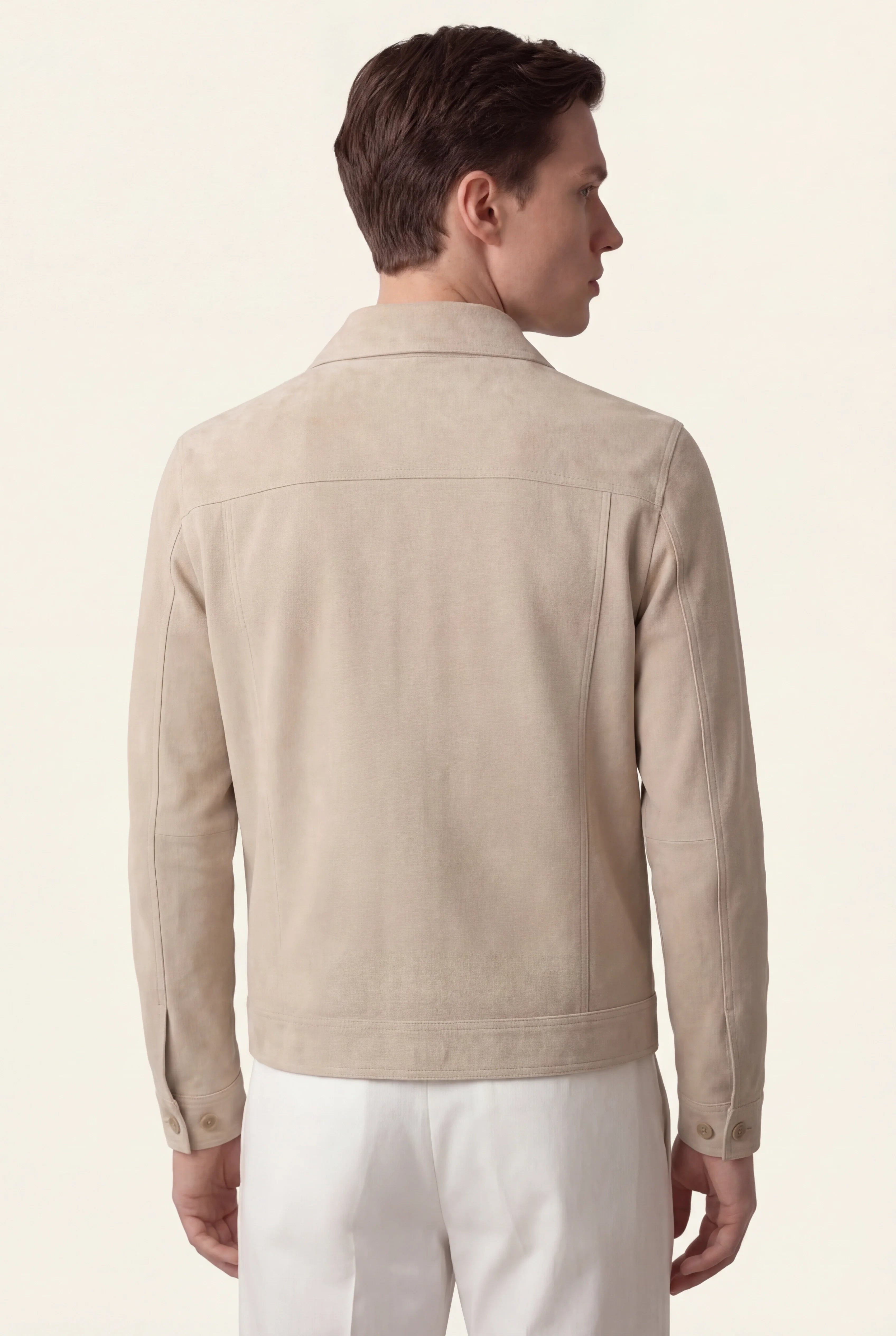 Light Beige Suede Jacket