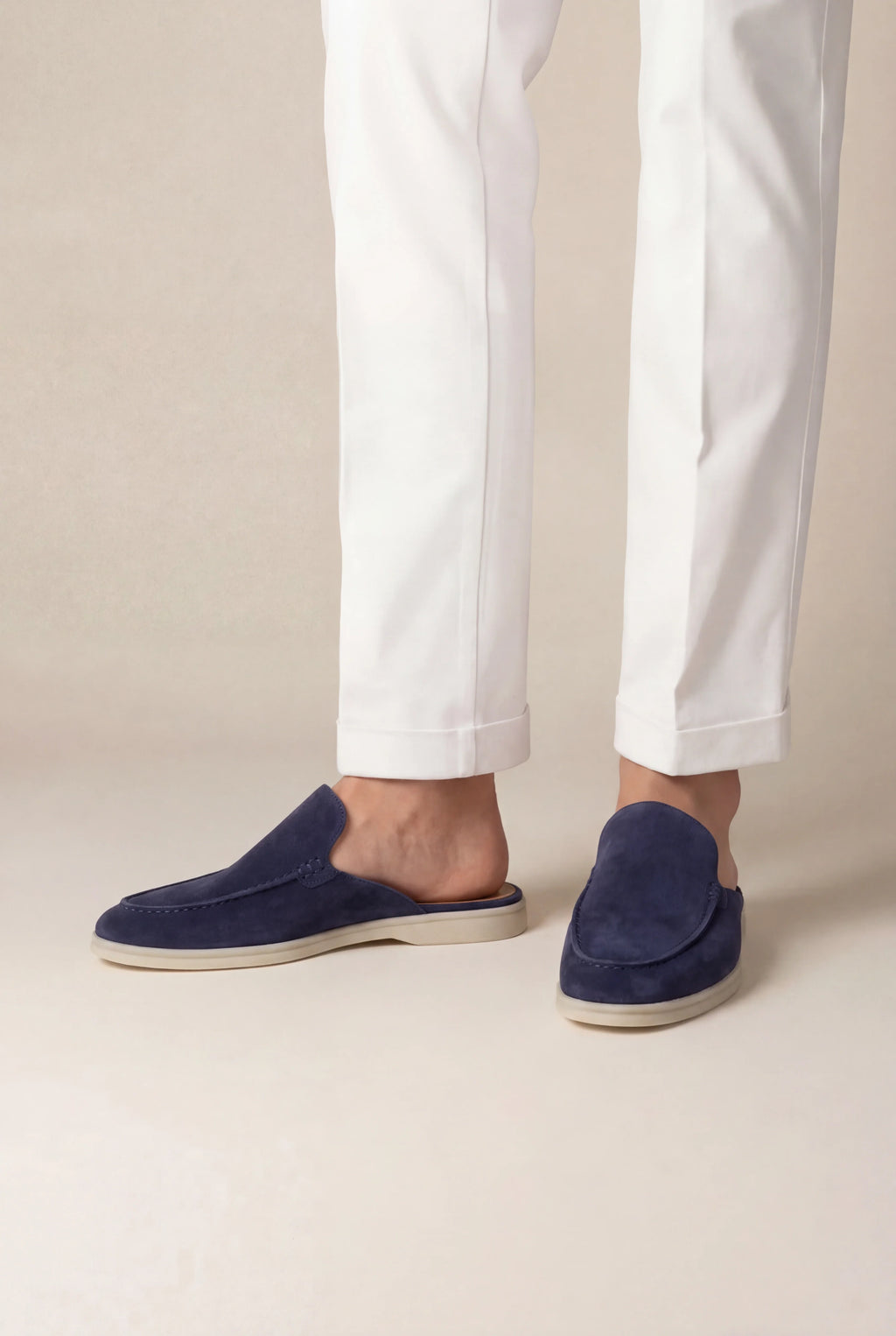 Suède Yacht Mule Navy