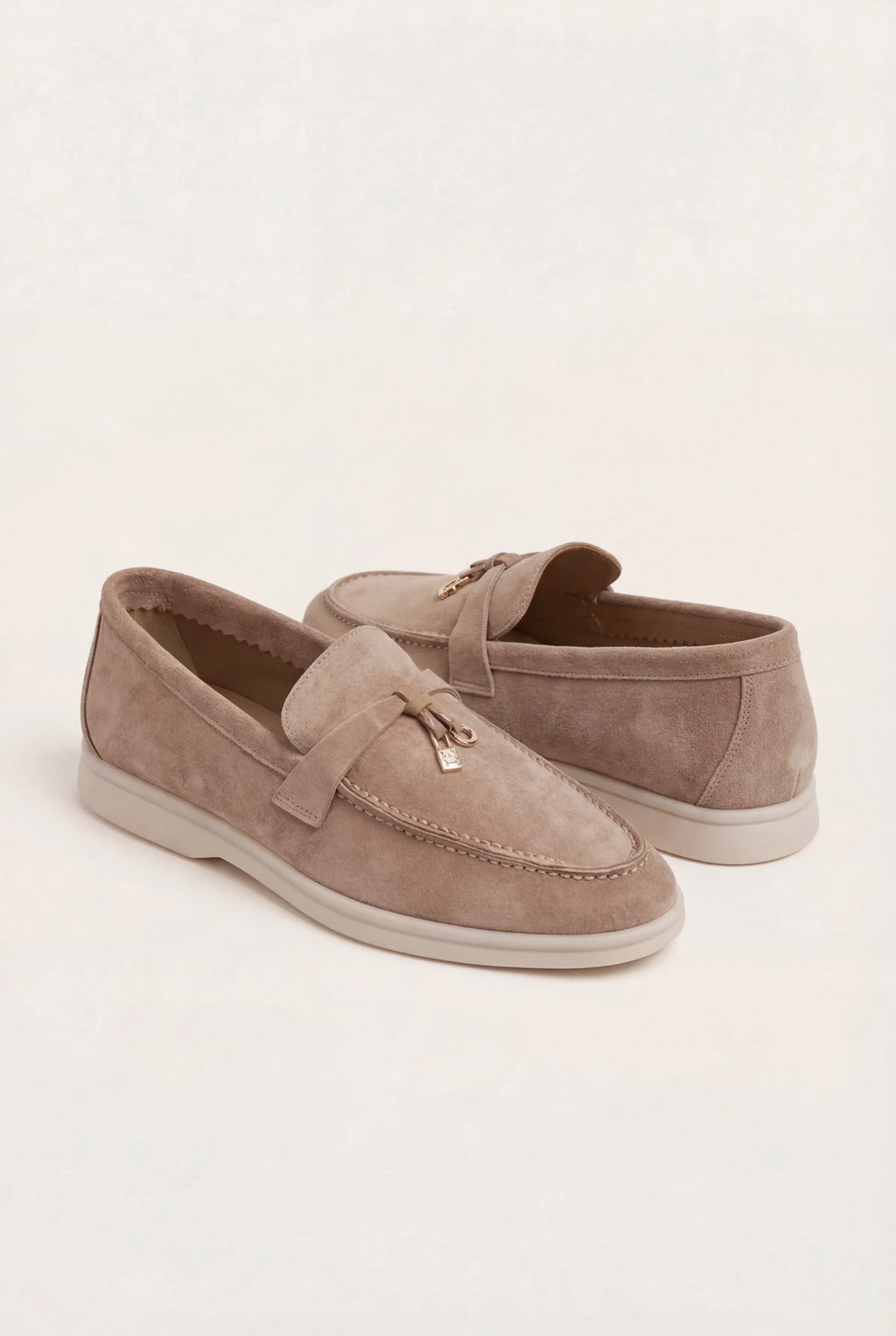 Lusso Beige Suede Loafer