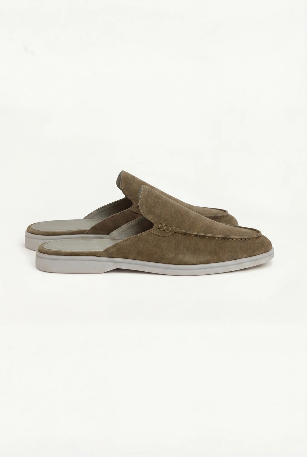 Suède Yacht Mule Olive