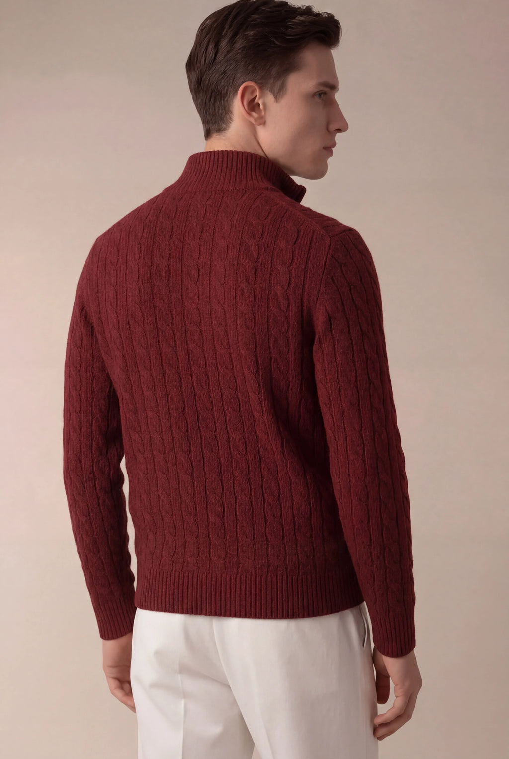 Sero Zip Knit Burgundy