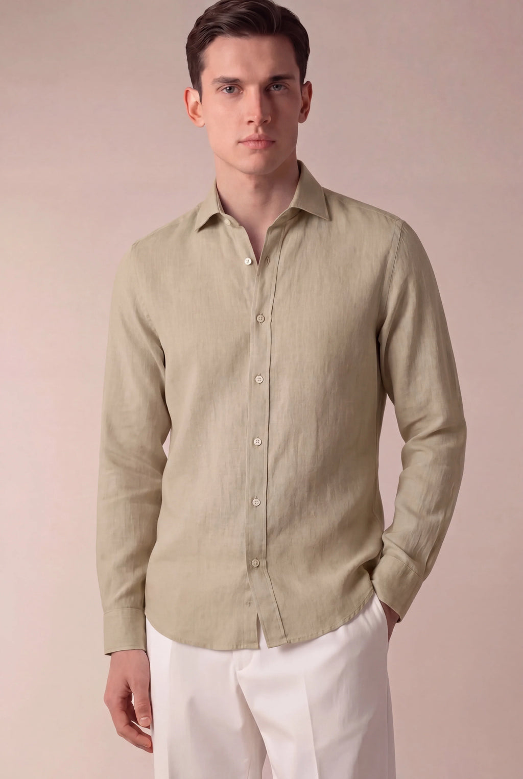 Capri Linen Shirt Beige