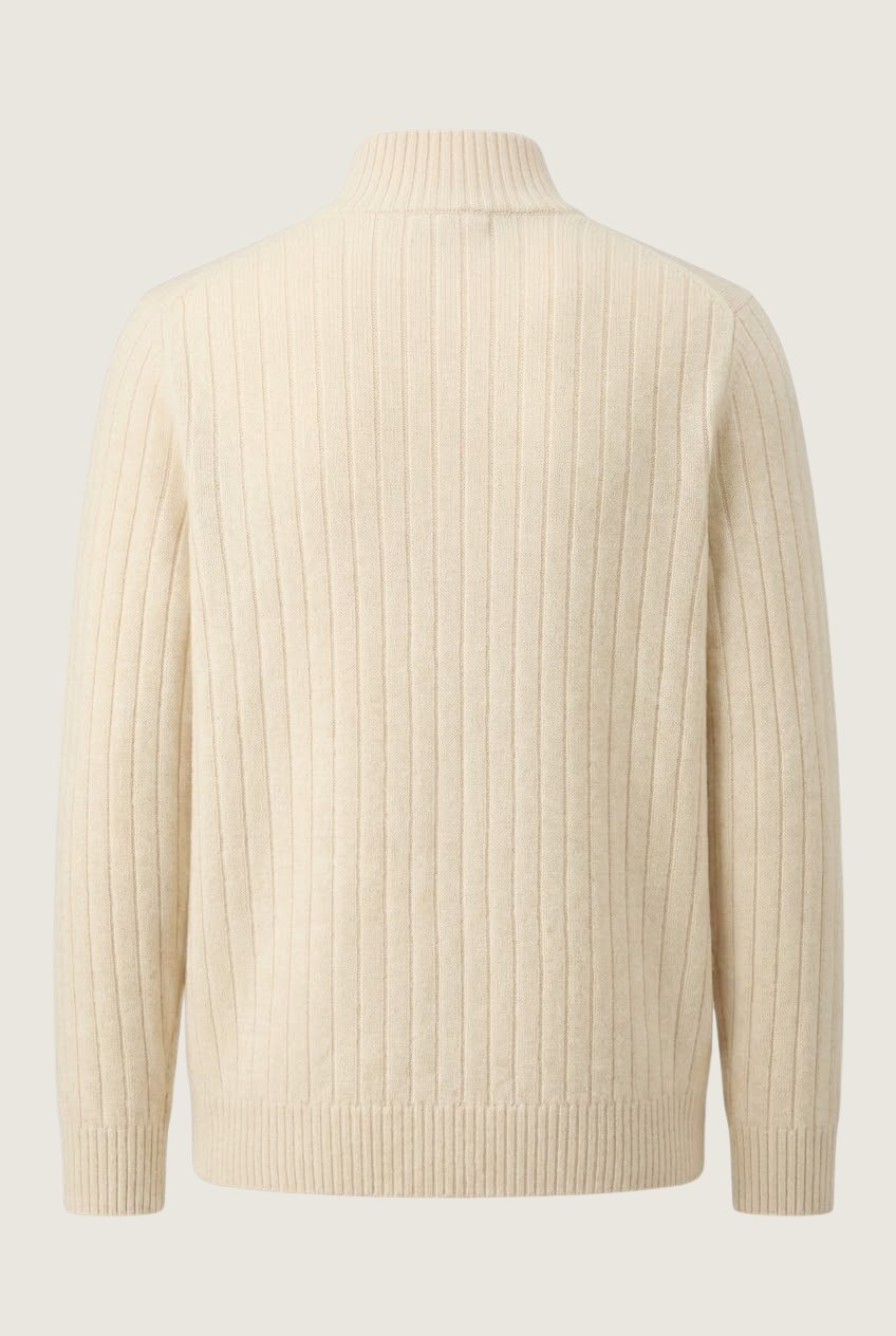 leon beige rib vest