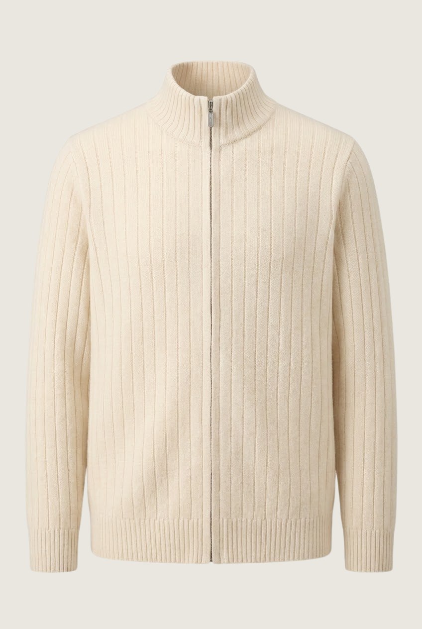 leon beige rib vest