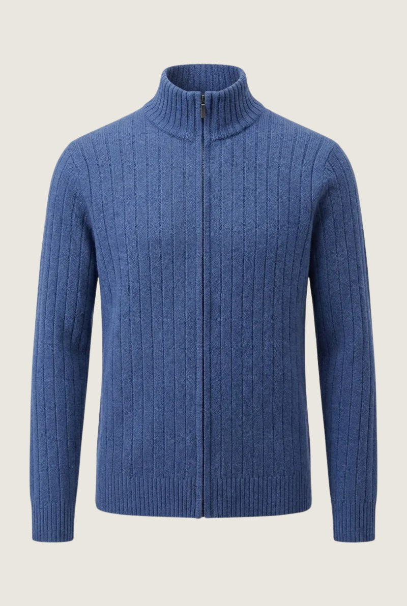 leon light blue rib vest