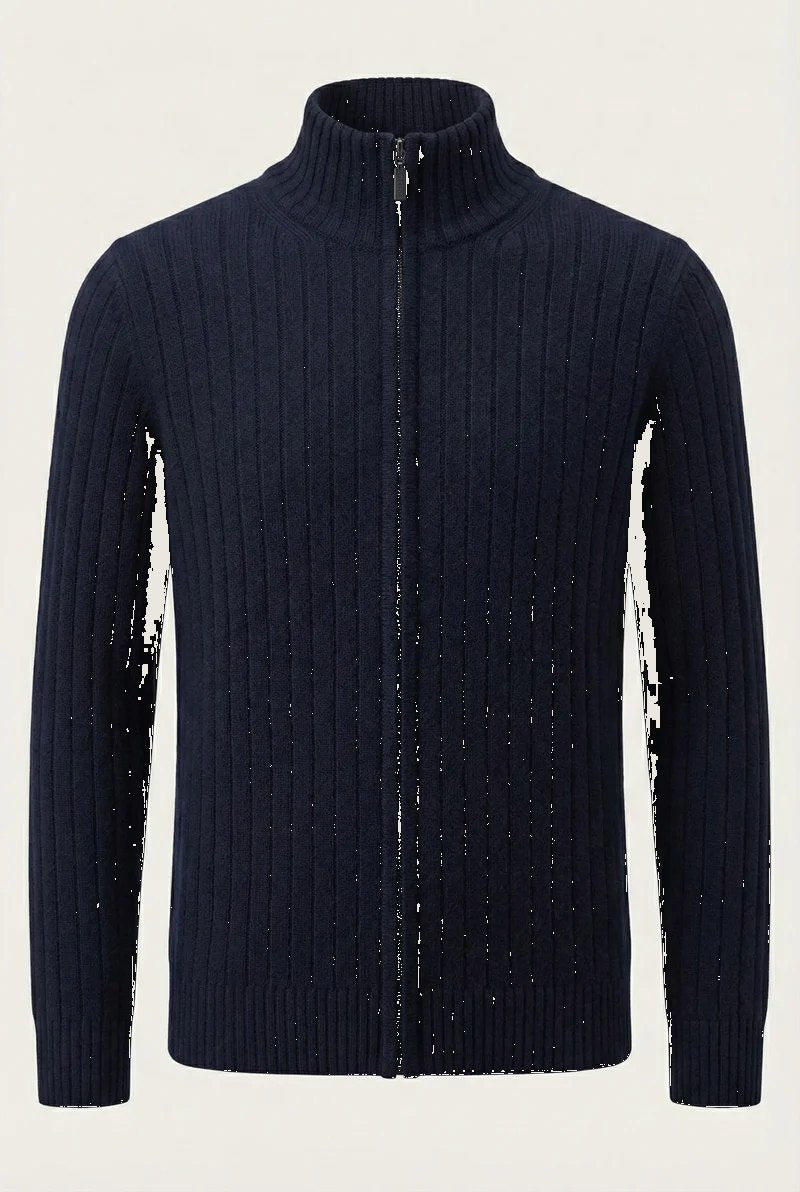 leon navy rib vest