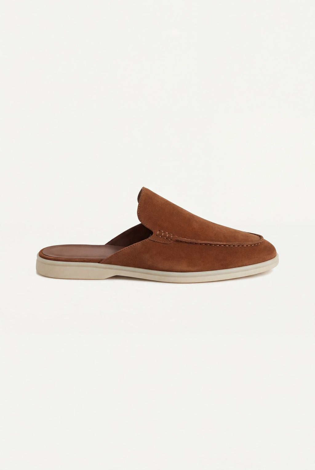maroon suede yacht mule