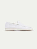 Classic Suède Loafer Pearl White