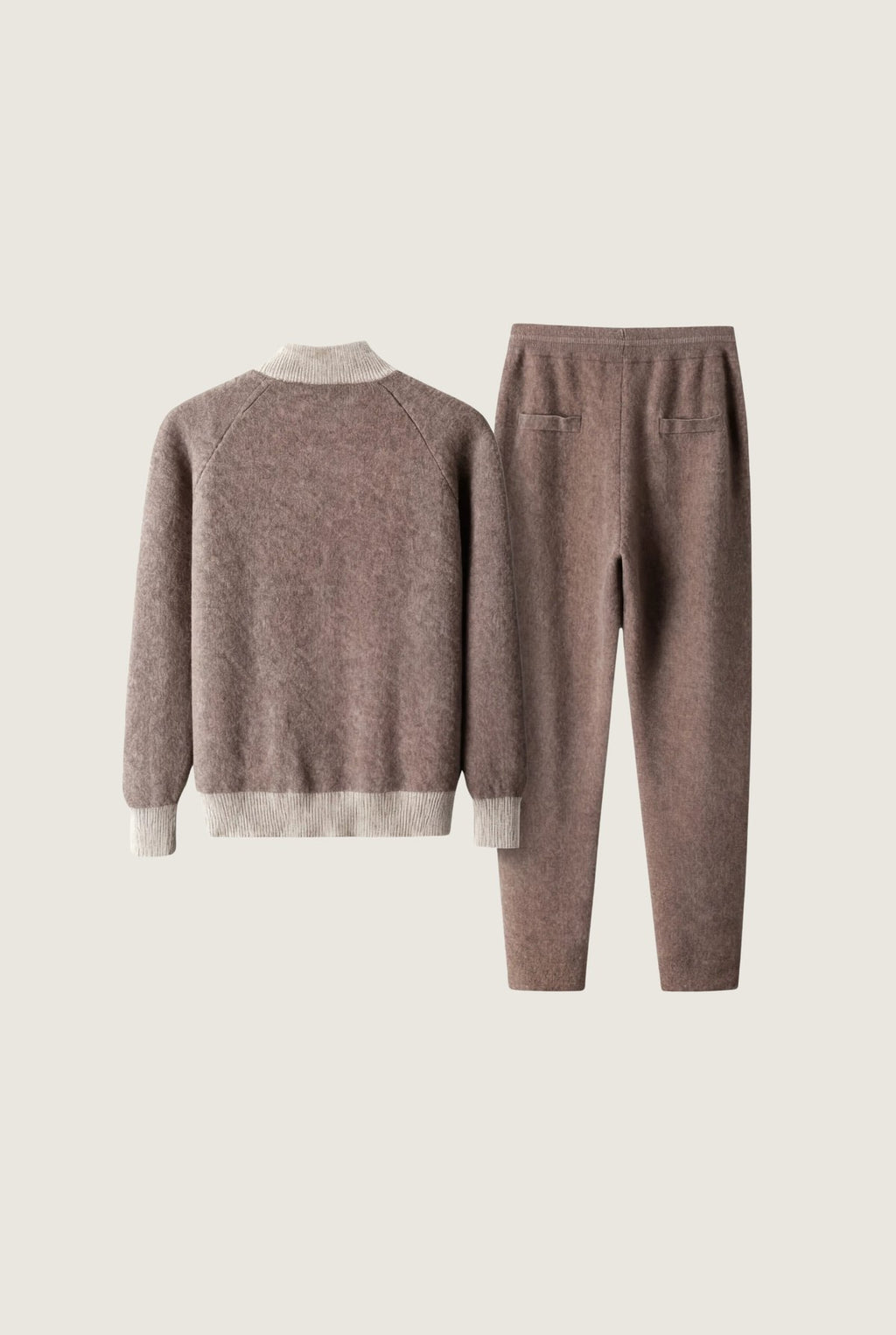 nero cashmere tracksuit beige