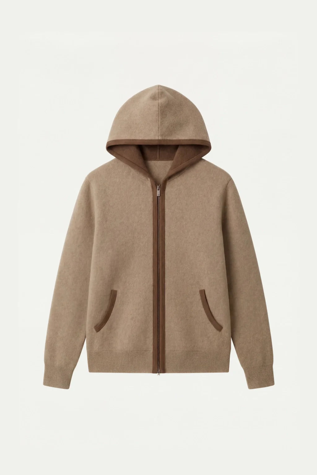 SANTONI CLASSIC HOODIE BROWN