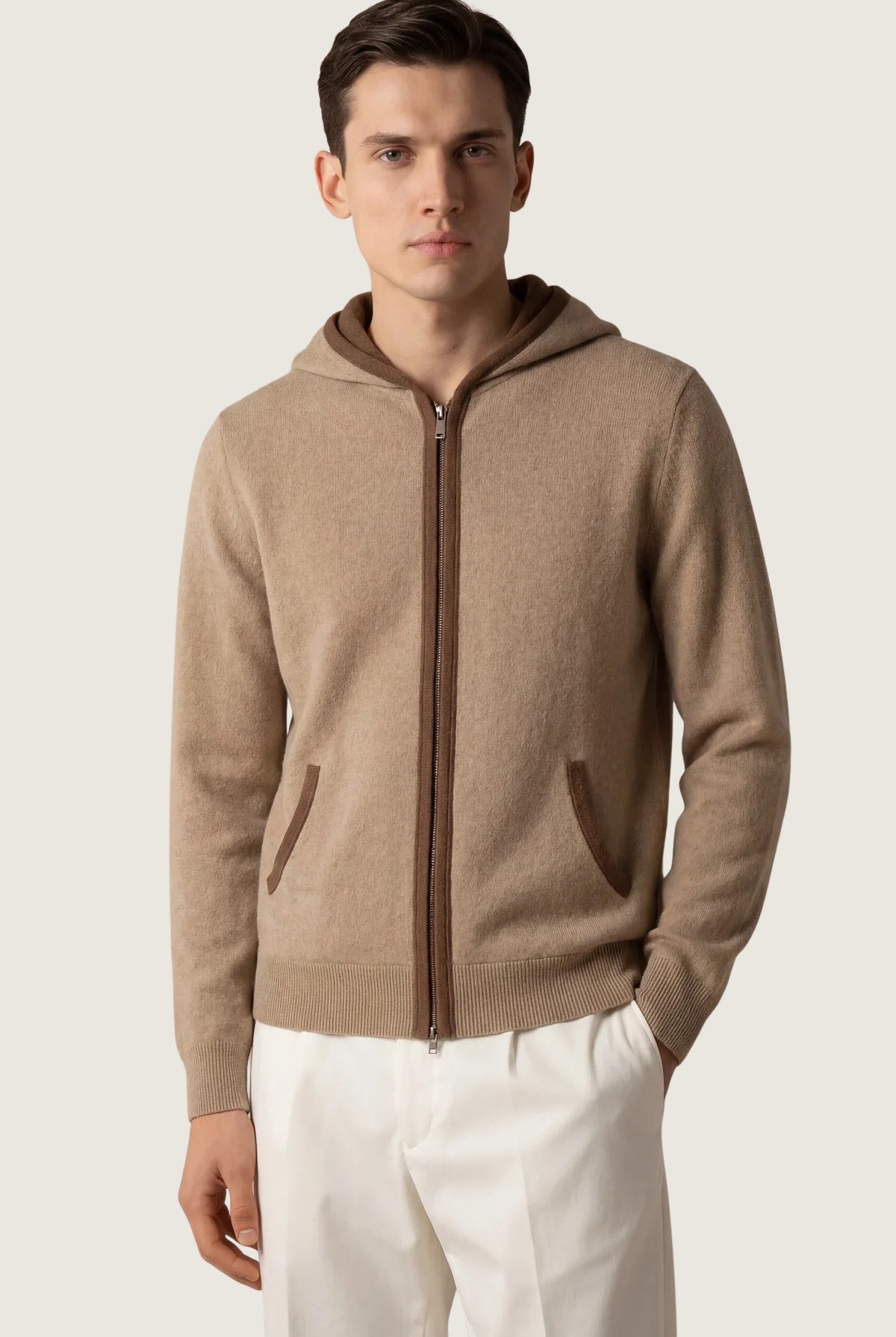 santoni-classic-hoodie-brown 2