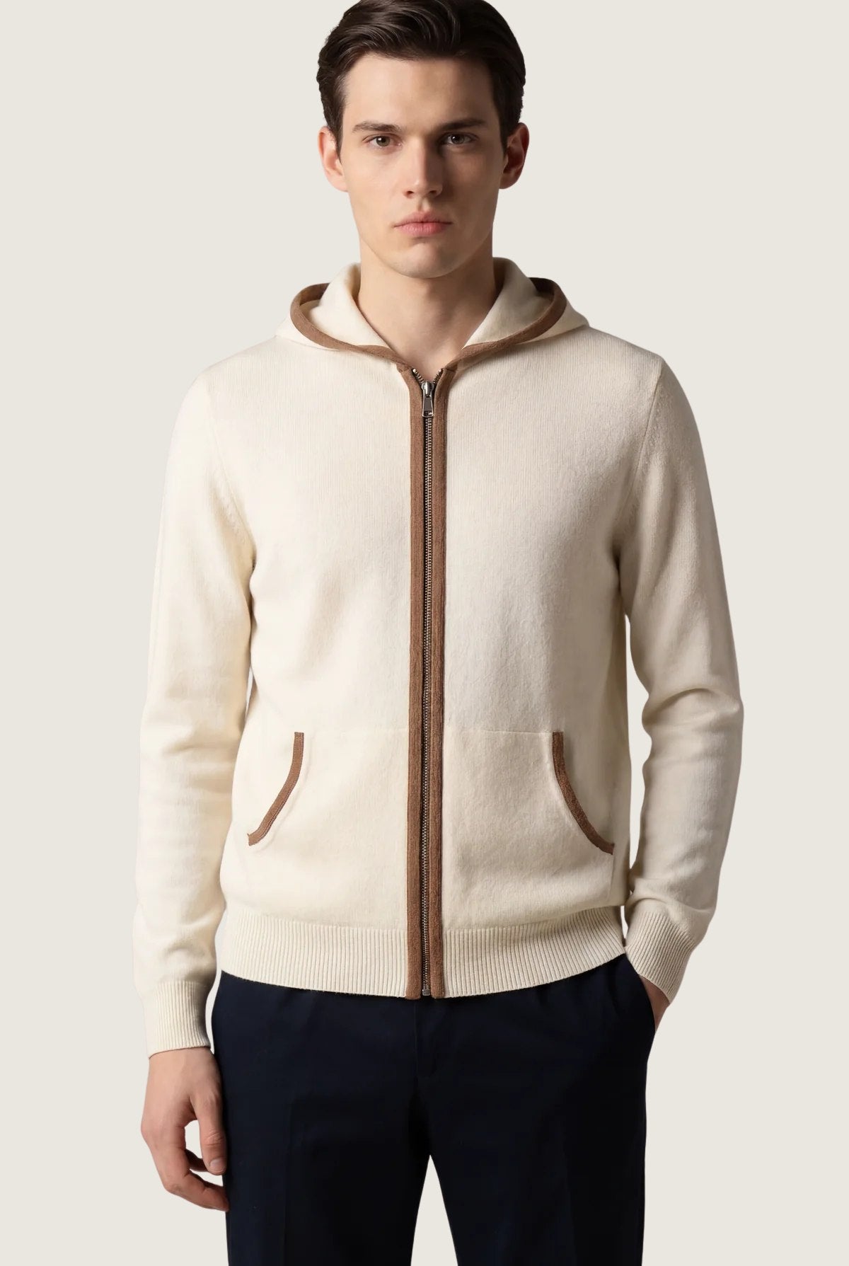 santoni-classic-hoodie-cream 2