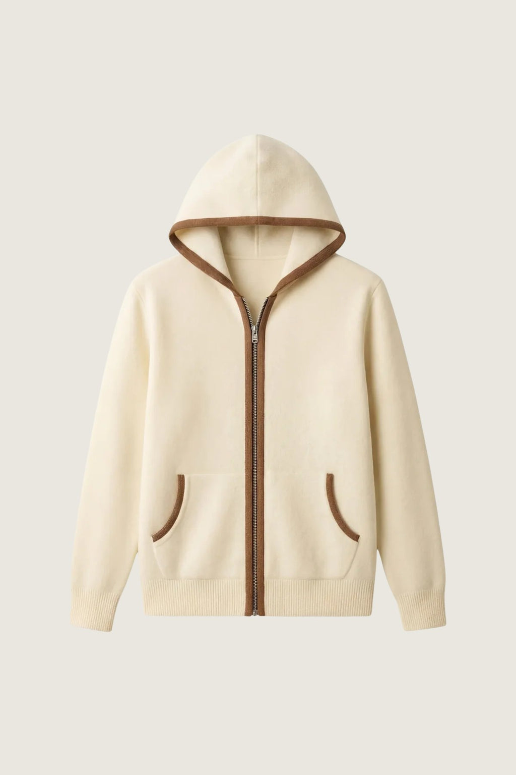 santoni classic hoodie cream