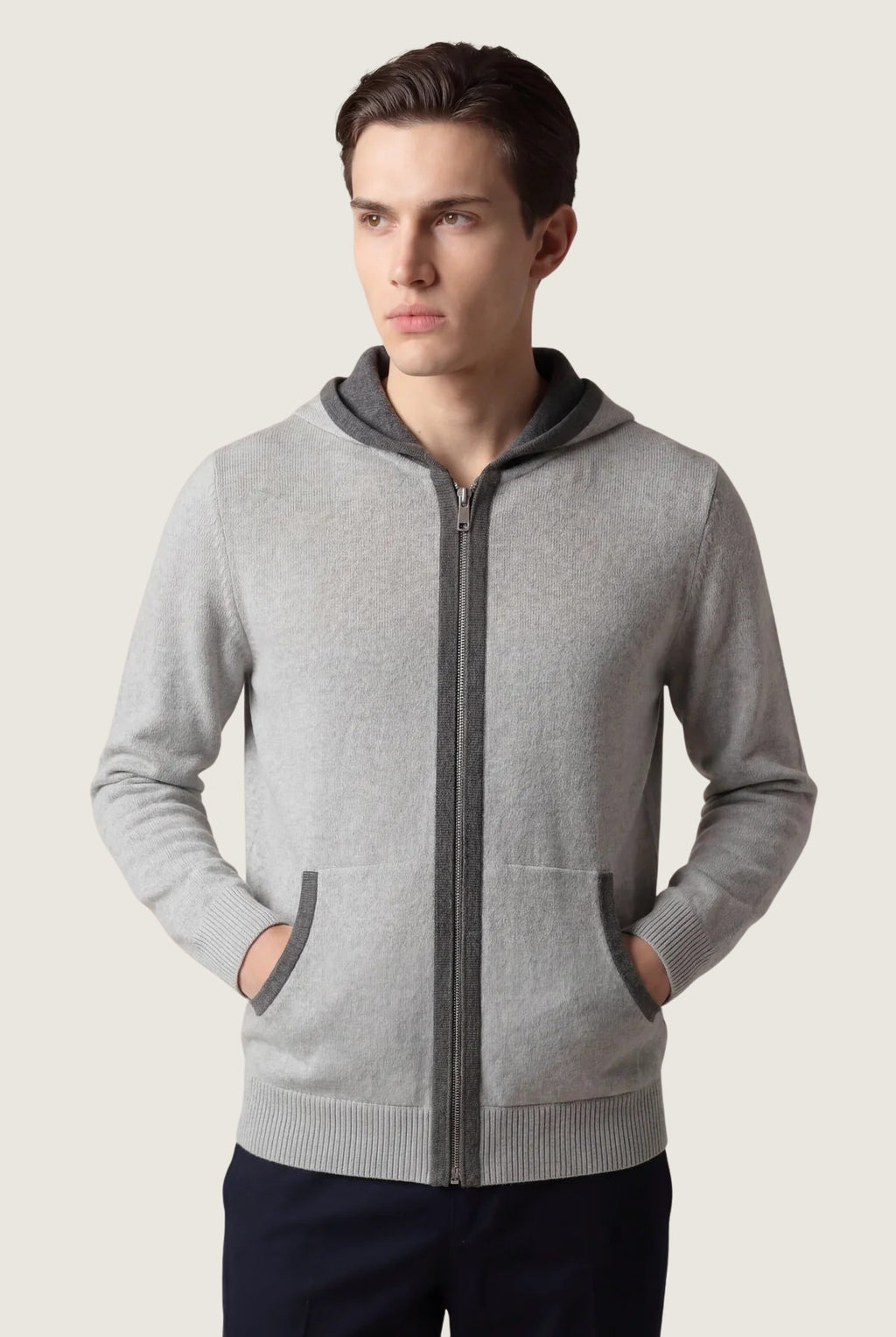 santoni-classic-hoodie-grey 6