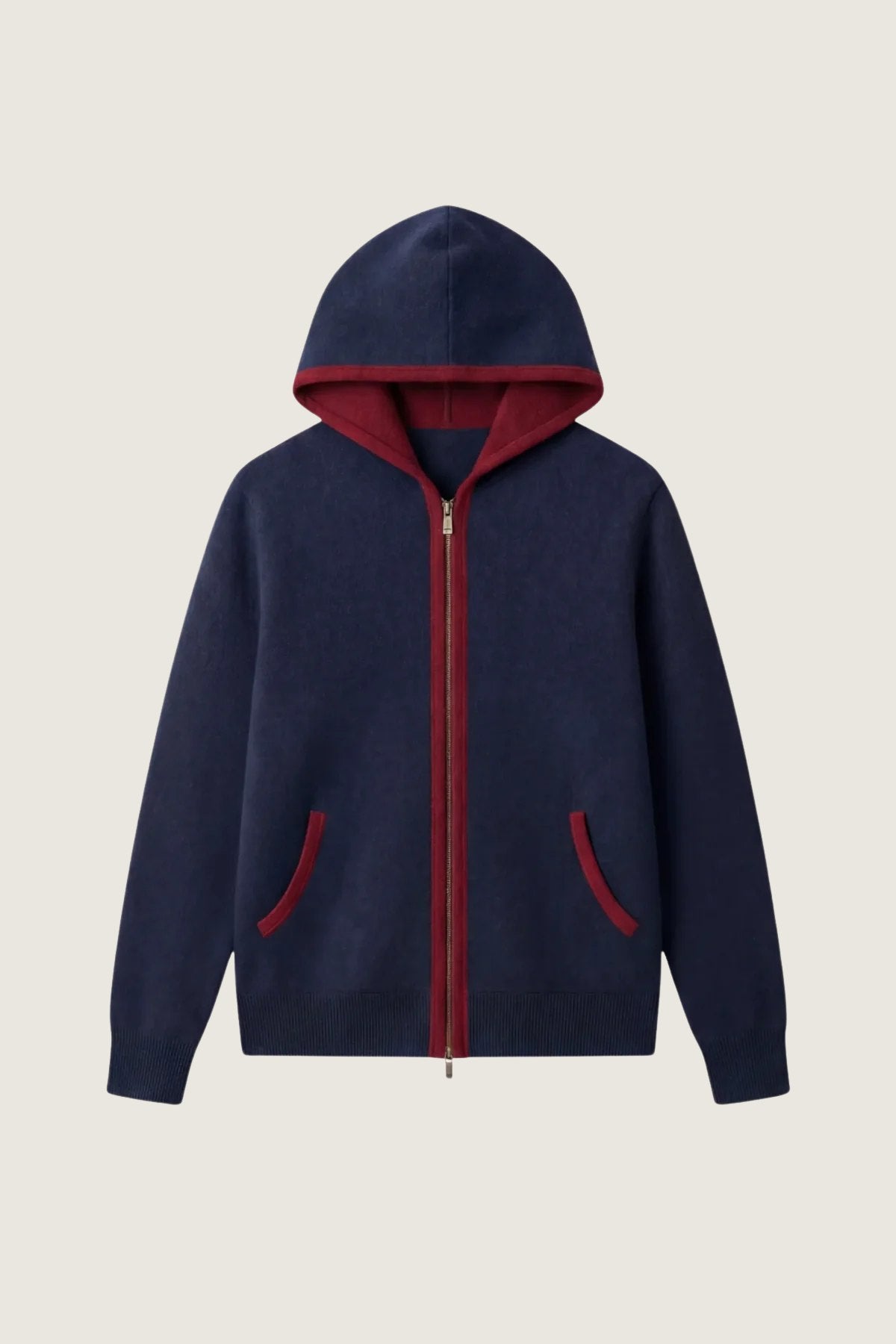 santoni extrafine hoodie navy