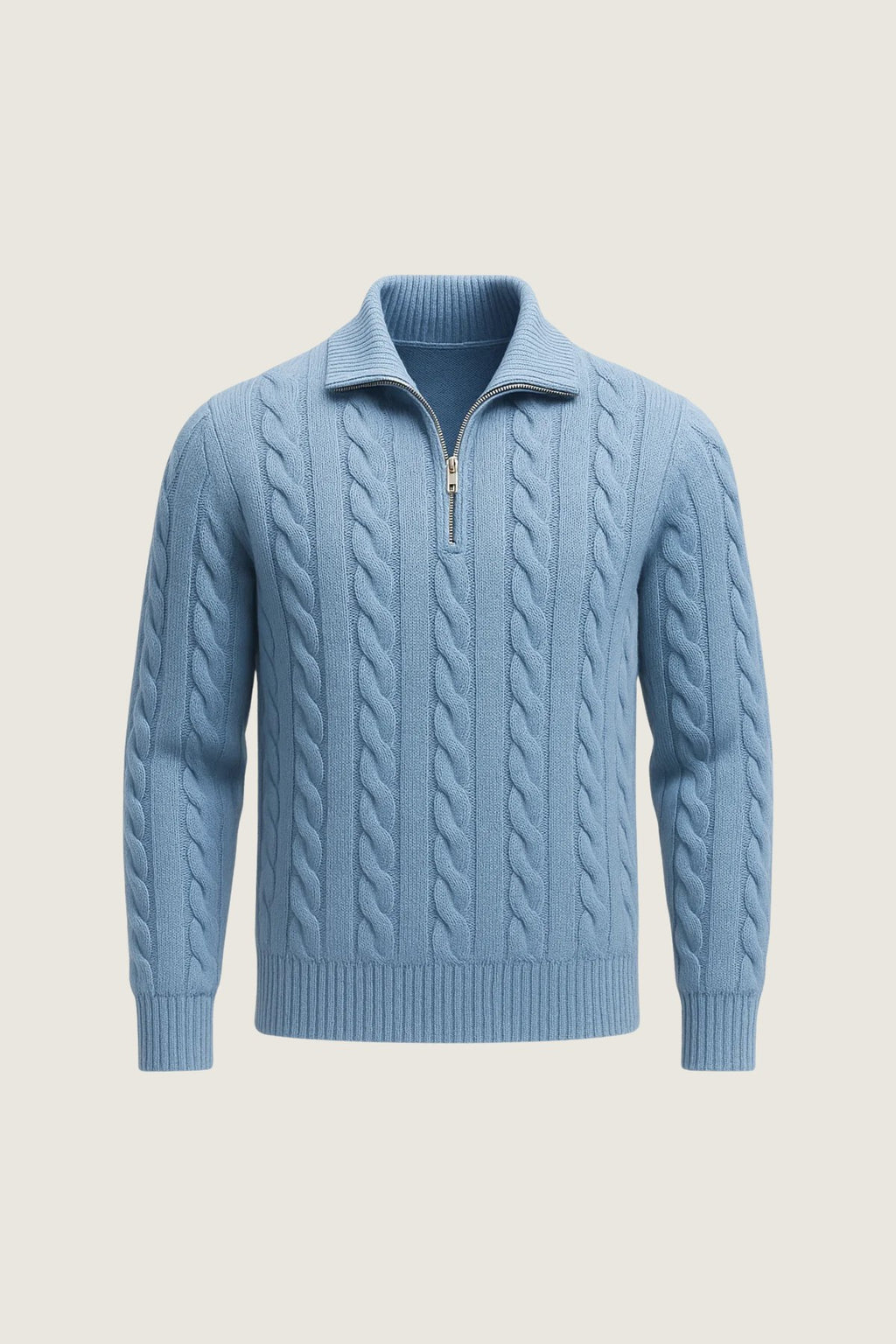 sero zip knit light blue